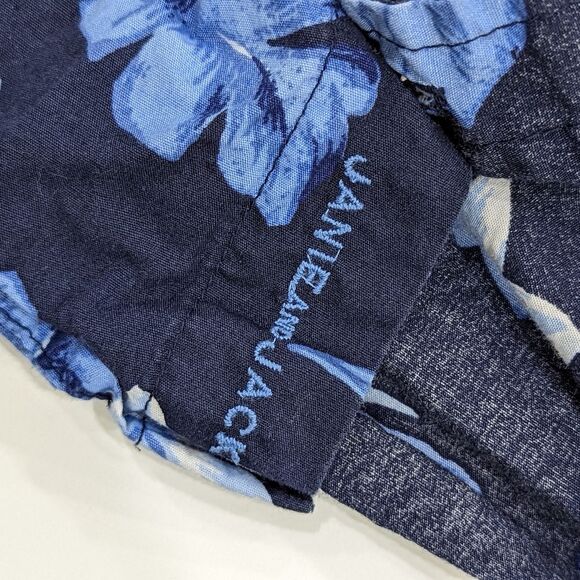 Janie And Jack Blue Hawaiian Button Down Short Sleeve Collared Shirt Boys Size 5 - Picture 5 of 5